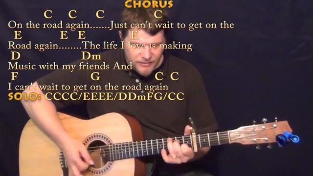 On the Road Again (Willie Nelson) Strum Guitar Cover Lesson with Chords/Lyrics смотреть онлайн