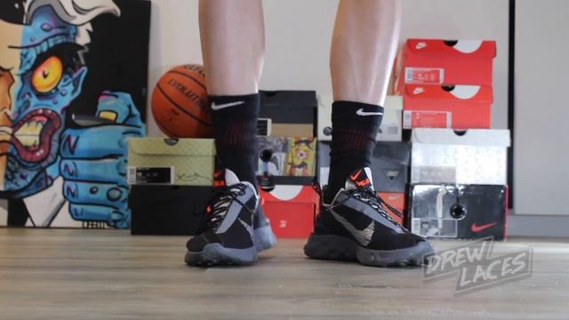 Nike React WR ISPA Black on Feet смотреть онлайн