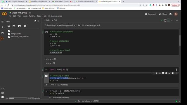 Data Analytics With Python | NOC23-CS08 | Live Session 4 | NPTEL смотреть онлайн