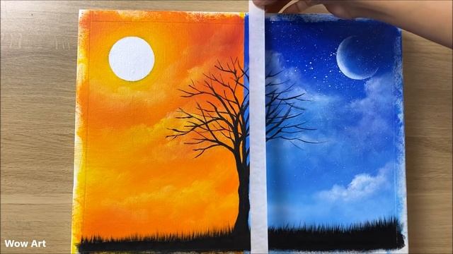 Daily Challenge #54 / Acrylic / Then And Now