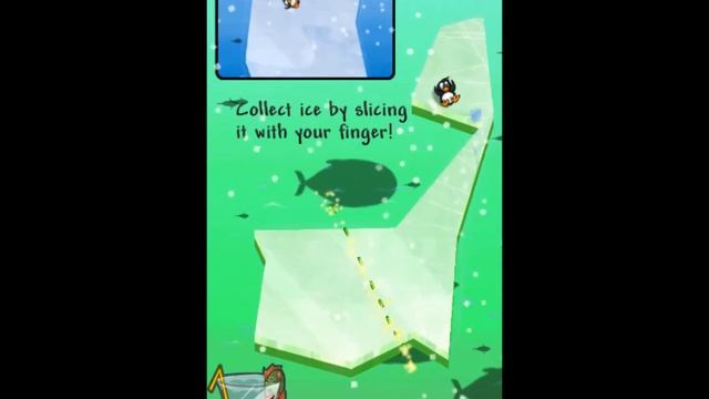 Slice Ice Gameplay Video (Save the Penguin and ice your drink at the same time) смотреть онлайн