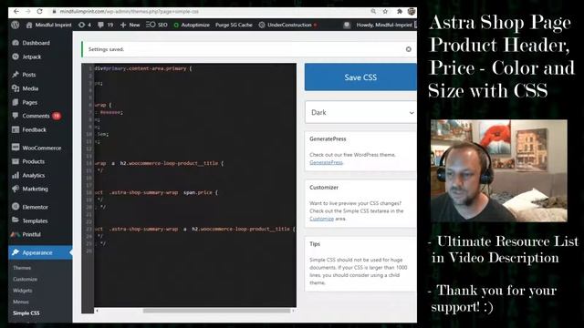 Astra Theme Shop Page Part 3 - Adjust Product Headings Size and Color in Boxes With CSS смотреть онлайн