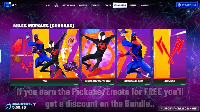 Miles Morales & Spider-Man 2099 Item Shop Preview..! Fortnite Battle Royale смотреть онлайн