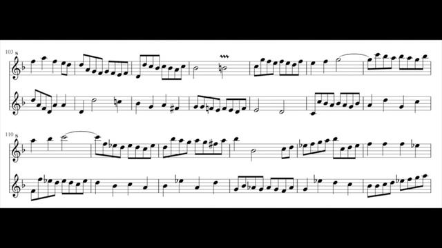 J. S. Bach, Concerto italiano BWV 971 (3rd) Presto, for soprano and tenor recorder смотреть онлайн