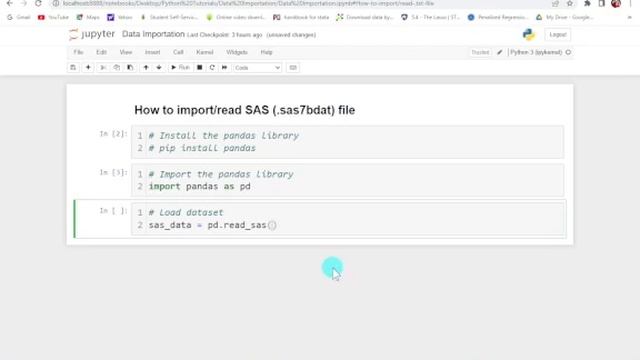 How to Import/Read Data Files in Python || Reading/Importing SAS (.sas7bdat)file in Python || Part смотреть онлайн