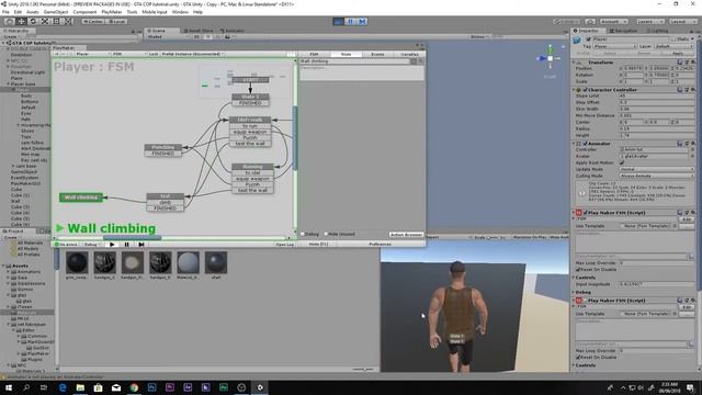 How to make Parkour system in Unity and Playmaker(WALL_CLIMBING)_GTA_PArt_11 смотреть онлайн