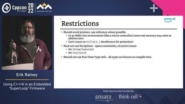 Using C++14 in an Embedded “SuperLoop” Firmware - Erik Rainey - CppCon 2022 смотреть онлайн
