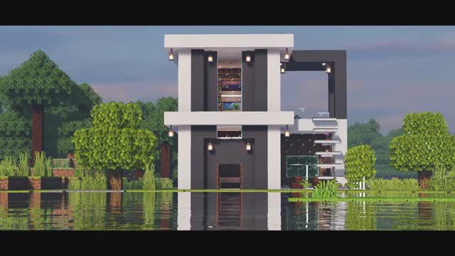 Майнкрафт (Minecraft) - Как построить маленький современный дом смотреть онлайн