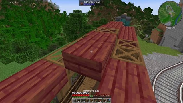 I built a PASSENGER TRAIN in Minecraft Create Mod смотреть онлайн