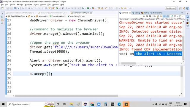 Handling Alerts with examples | WebDriver Tutorial in Telugu смотреть онлайн