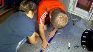 Ремонт чехла из армированной пленки.#чехолдлятеплицы,#чехол#ремонтчехла.