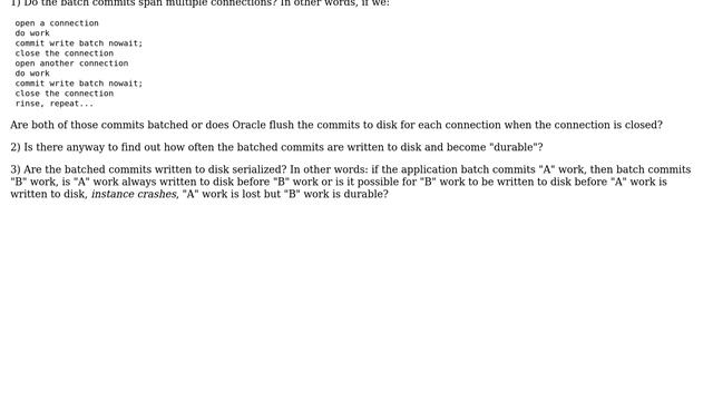 Databases: Asynchronous batch commits in Oracle смотреть онлайн