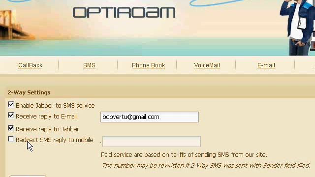 OPTIROAM SMS через сайт смотреть онлайн