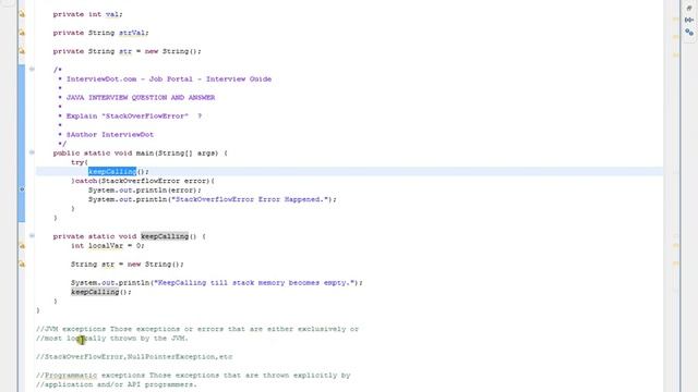 StackOverFlowError Java Interview смотреть онлайн