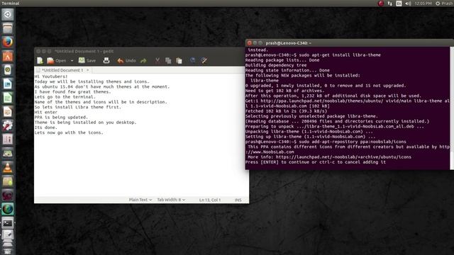 How to install GTK themes on ubuntu 15.04 (Libra theme & Ardis icon) смотреть онлайн