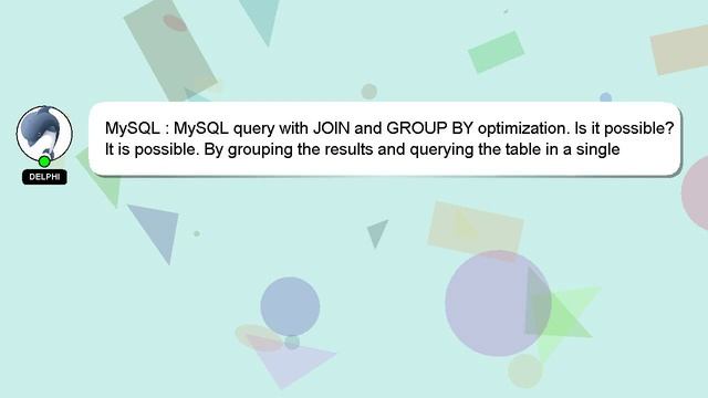 MySQL : MySQL query with JOIN and GROUP BY optimization. Is it possible? смотреть онлайн