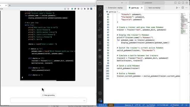 Watch me Make Pokemon Python Game With ChatGPT Replay смотреть онлайн