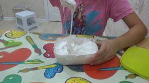 лизун без клея из пены слайм без тетрабората и маски пленки