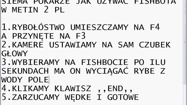 Jak Użyć FISHBOTA w Metin 2 смотреть онлайн