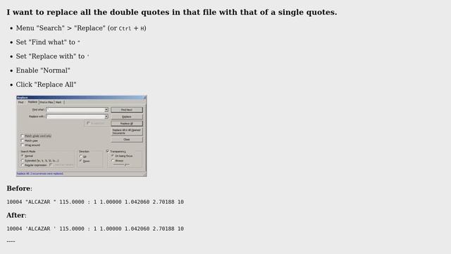 Replacing double quotes with single quotes in windows notepad++ смотреть онлайн