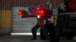 звук спикер Мен титан крик оглушение и песня