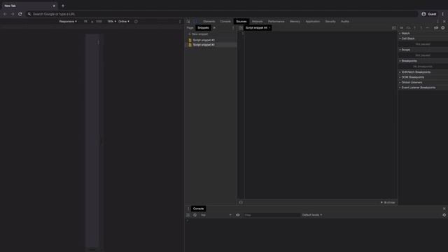 Writing JavaScript code in Chrome using Snippets - Chrome Dev Tools смотреть онлайн