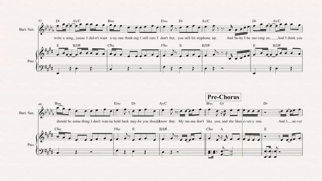 Bari Sax - Love Yourself - Justin Bieber - Sheet Music, Chords, & Vocals смотреть онлайн