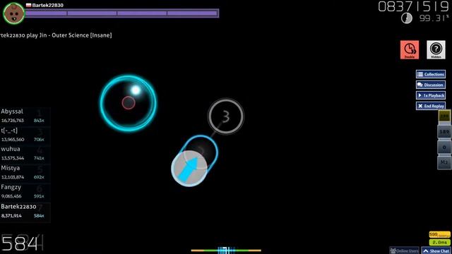 Bartek22830 | Jin - Outer Science [Insane] +HDDT (tutuhaha | 7.3*) 98.77% FC #1 смотреть онлайн