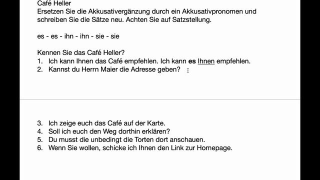 Deutsch B1 I Satzstellung Akkusativ & DativI Немецкий B1 построение предложений с Akk и Dat падежам смотреть онлайн