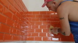 Эпоксидная двухкомпонентная затирка. Как с ней работать. Затираем фартук из "Кабанчика"