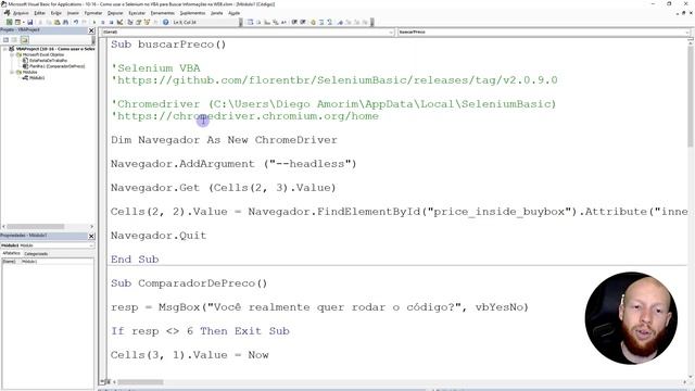Como usar o Selenium no VBA para Buscar Informações na WEB смотреть онлайн