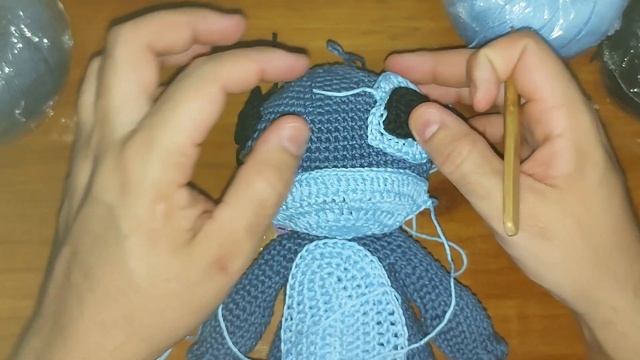 STITCH DE AMIGURUMI RECEITA PASSO A PASSO(PARTE 2)LILO E STITCH DISNEY