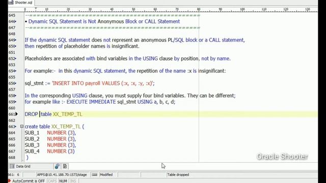 PL/SQL Tutorial #66: Concept of Placeholder in Execute Immediate @OracleShooter смотреть онлайн