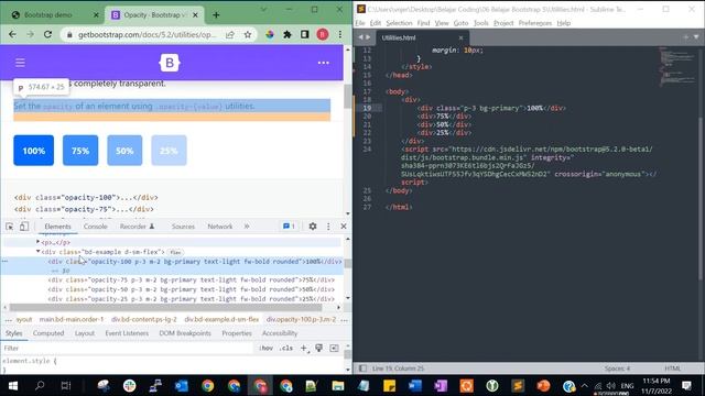 Belajar Bootstrap 5 - Utilities - Opacity смотреть онлайн