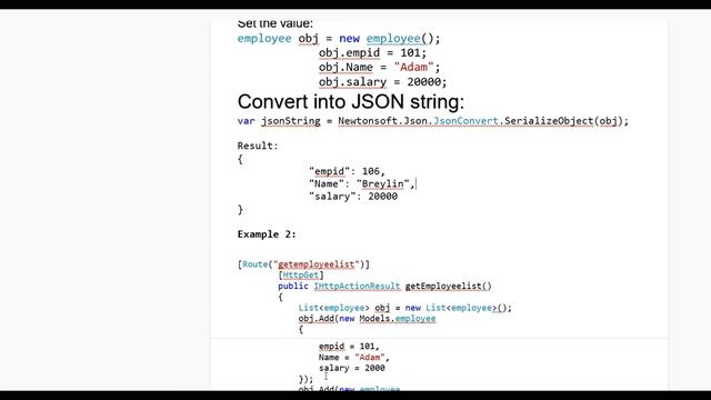 Make a JSON string from C# Object in WebAPI ASP NET MVC 5 using JSON NET framework | Part 10 смотреть онлайн