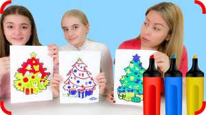 Три Маркера Рисуем Новый Год 2020