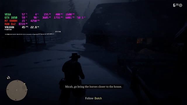 Acer Nitro 5 ( 2020 ) AN515-44 Ryzen 7 4800H GTX 1650 Red Dead Redemption 2 Ultra medium Setting смотреть онлайн