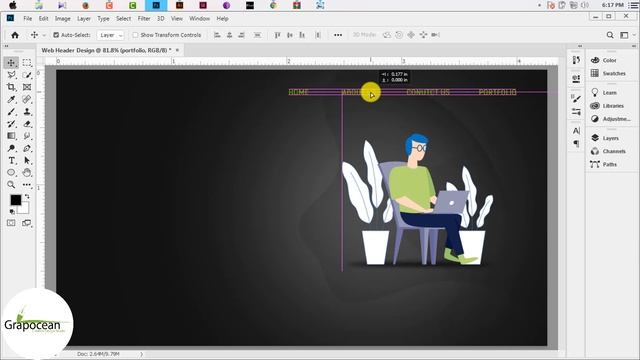 Photoshop Web Design | Web Header Tutorial смотреть онлайн