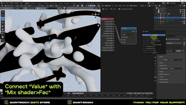 GLASS SHADER (MATERIAL) IN BLENDER TUTORIAL смотреть онлайн