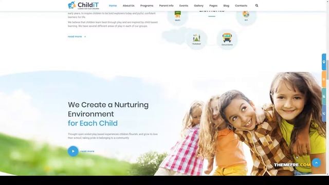 Childit - Kindergarten Elementor WordPress Theme kindergarden kids school Easy Create Website смотреть онлайн