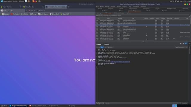 baby auth [easy]: HackTheBox Web Challenge (cookie manipulation) смотреть онлайн