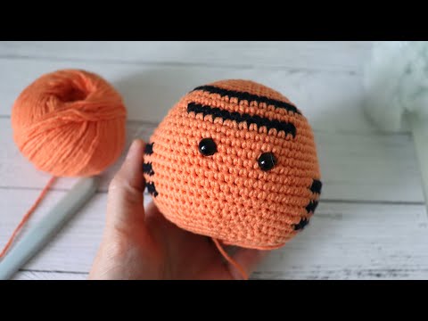 Процесс создания тигренка крючком. Амигуруми смотреть онлайн