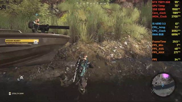 Ghost Recon Wildlands - GTX 750Ti 2GB - i5 4590 - 8GB Ram - 1080p смотреть онлайн