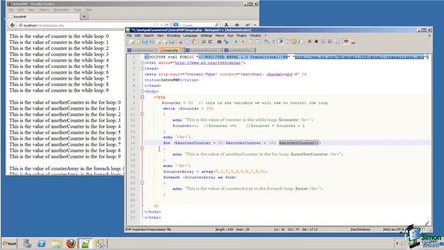 Beginner PHP Tutorial - Part 7 - Using Loops in PHP смотреть онлайн