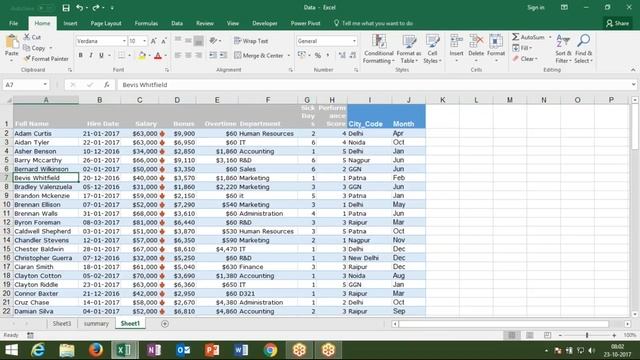 Basic Range Selection with Excel 2016 in hindi смотреть онлайн