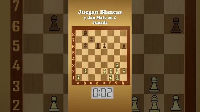 Mate en solo 1 Jugada. #short N° 008 Acertijo de Ajedrez смотреть онлайн