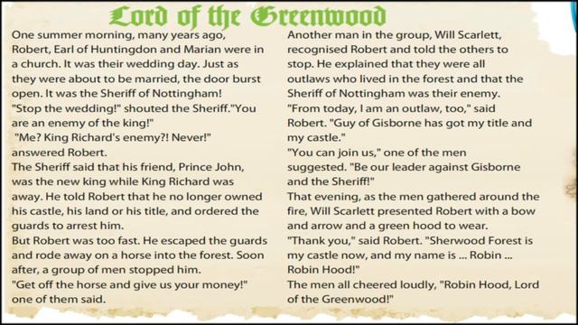 Excel 5 Page78 Loard Of The Greenwood