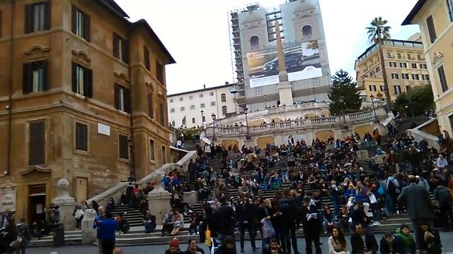 Piazza di Spagna, at the bottom of the Spanish Steps Rome Italy смотреть онлайн