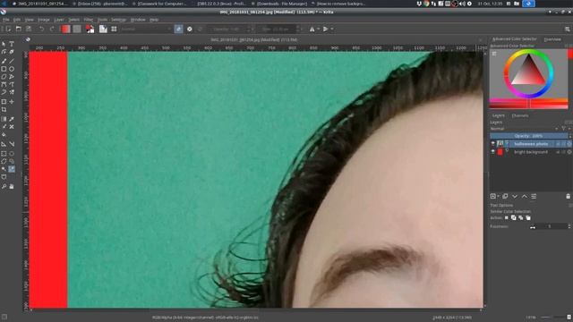 How To Remove Green Screen Background From Photo With Krita