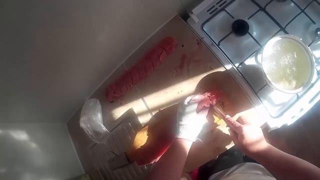 Юкола, из красной рыбы. Вяленая рыба! Jukola, of the red fish. Dried fish! смотреть онлайн